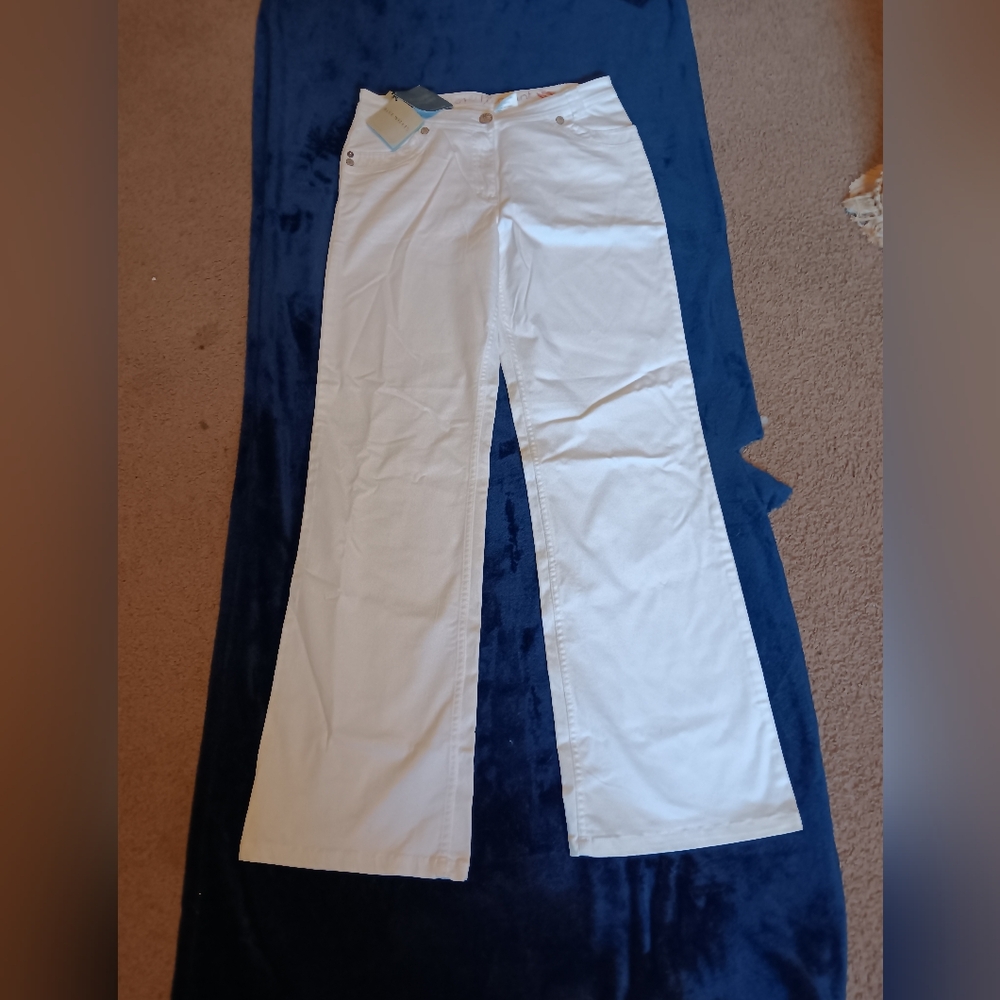 Womens Blue Willi’s Stretch Wide leg pant 40  US (10)